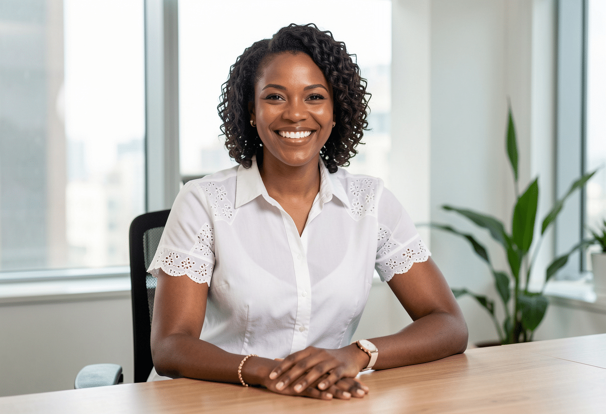 Une femme d'affaires dans son bureau d'externalisation