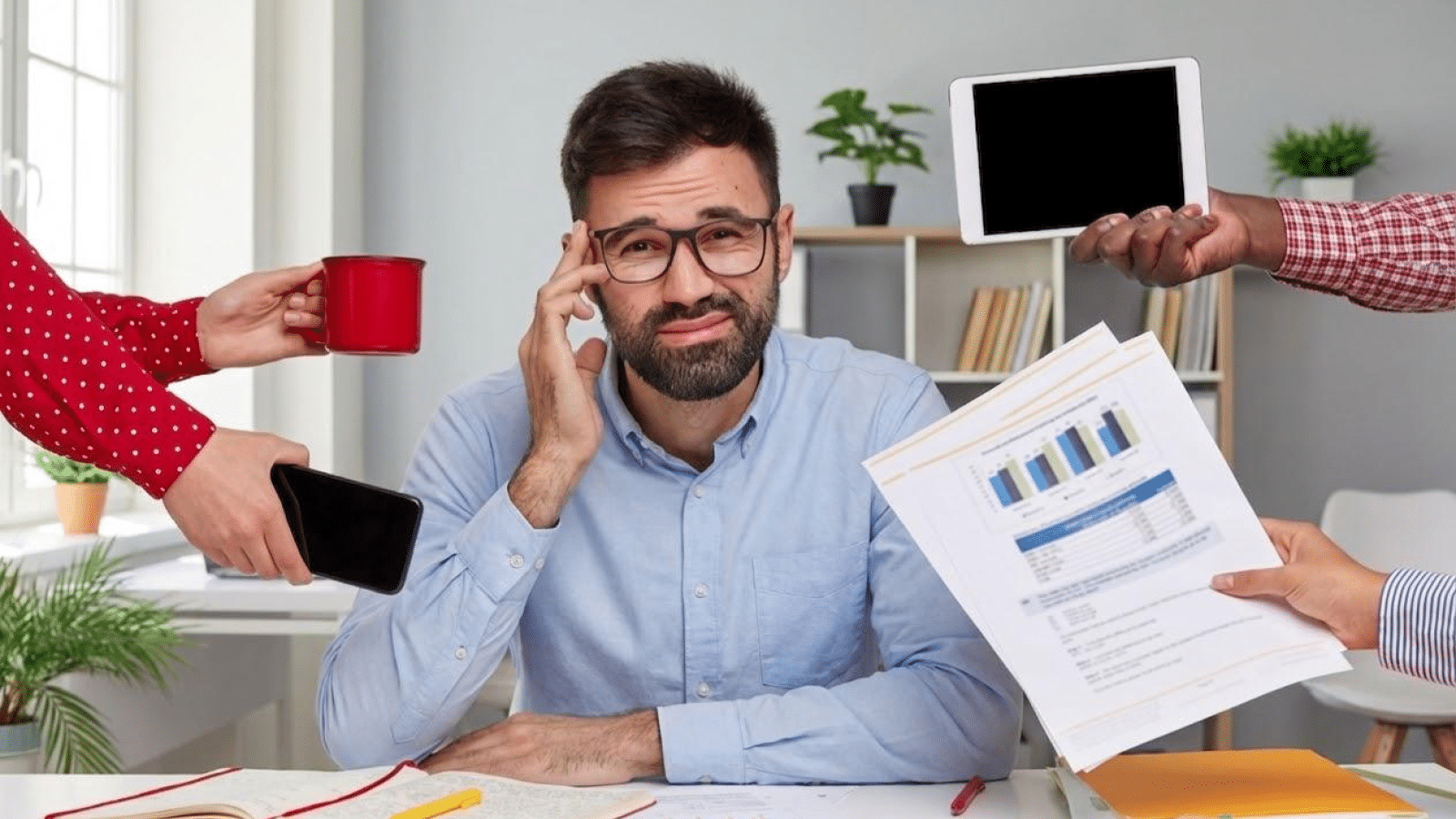 Un manager se sentant débordé