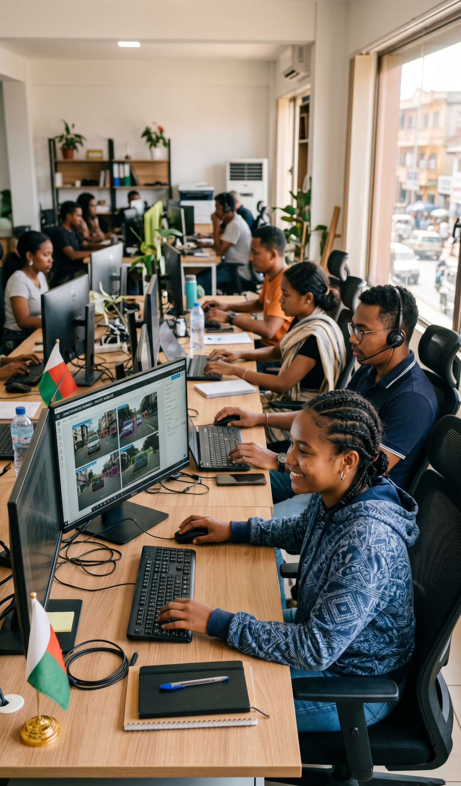 Bureau des équipes data annotation à Madagascar