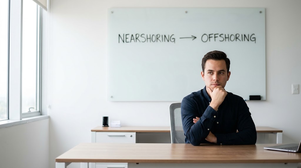 nearshoring vs offshoring image en une